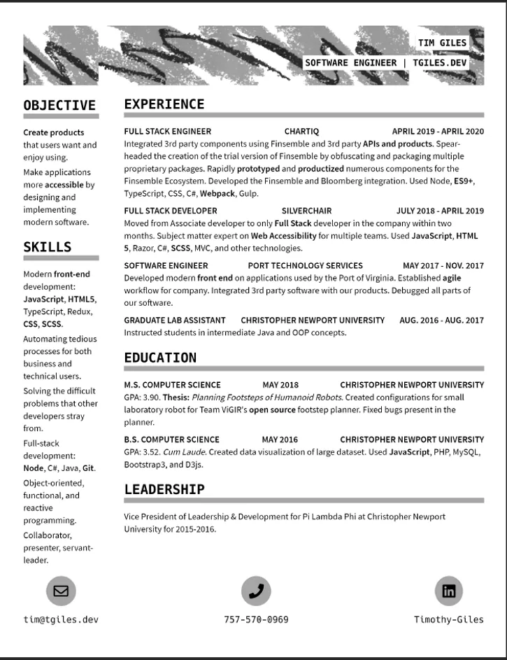 Final generated resume